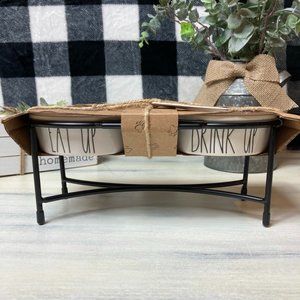 Rae Dunn Pet Feeder Set